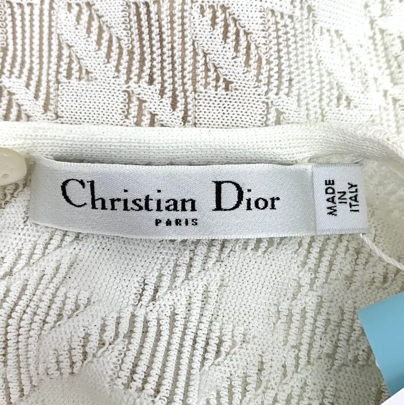 Dior Dior White Knit Pullover for Women 0089 Size XS / US 0-2 / IT 36-38 - 5 Thumbnail