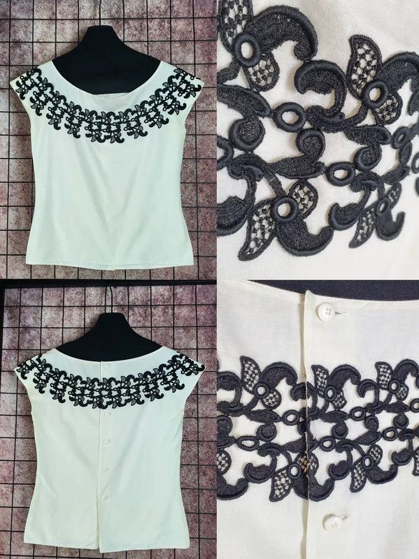 Dior Dior Summer White Cotton Embroidered Short Tee 0089 Size S / US 4 / IT 40 - 2 Thumbnail