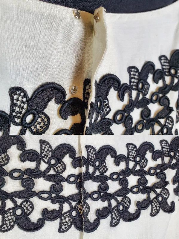 Dior Dior Summer White Cotton Embroidered Short Tee 0089 Size S / US 4 / IT 40 - 7 Thumbnail
