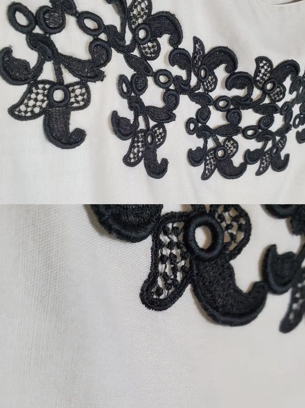 Dior Dior Summer White Cotton Embroidered Short Tee 0089 Size S / US 4 / IT 40 - 6 Thumbnail