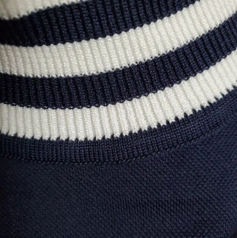 Dior Dior Navy Blue Cotton Embroidered Long Sleeve Tee 0089 Size M / US 6-8 / IT 42-44 - 7 Thumbnail
