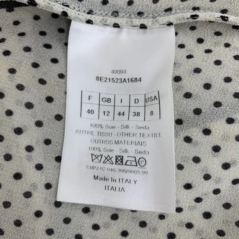 Dior Dior Beige Silk Shirt with Heart Prints 0089 Size M / US 6-8 / IT 42-44 - 6 Thumbnail