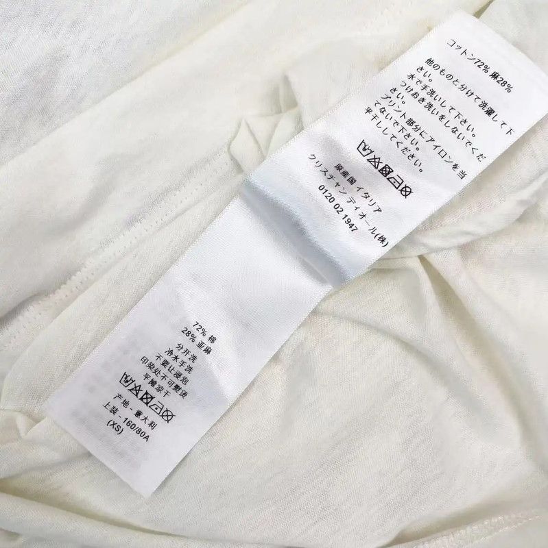 Dior Dior White Cotton XS Women's T-Shirt 0089 Size XS / US 0-2 / IT 36-38 - 5 Thumbnail