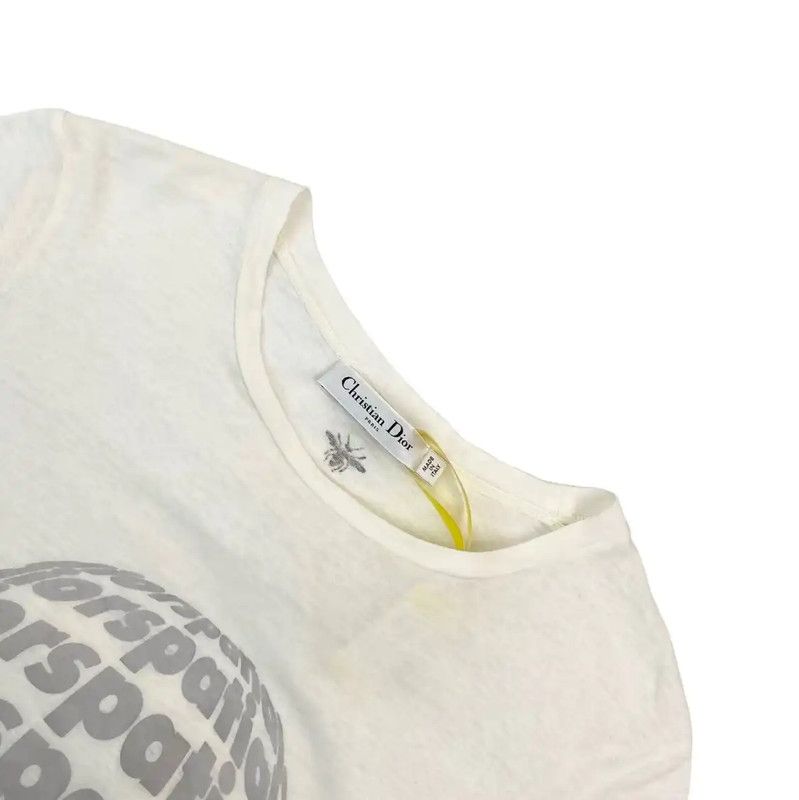 Dior Dior White Cotton XS Women's T-Shirt 0089 Size XS / US 0-2 / IT 36-38 - 3 Thumbnail