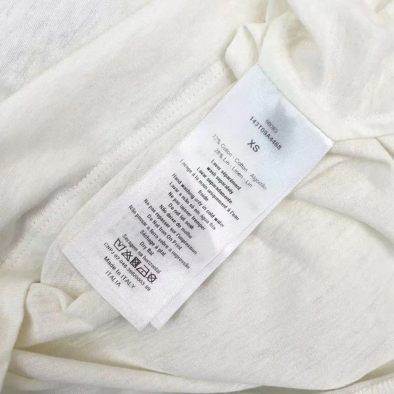 Dior Dior White Cotton XS Women's T-Shirt 0089 Size XS / US 0-2 / IT 36-38 - 4 Thumbnail