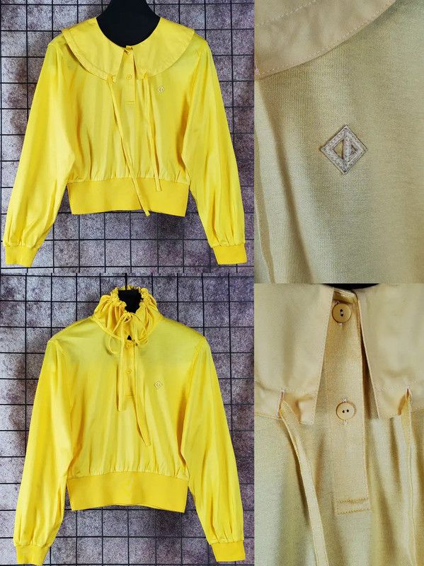 Dior Dior Yellow Cotton Logo Long Sleeve Top 0089 Size M / US 6-8 / IT 42-44 - 3 Thumbnail