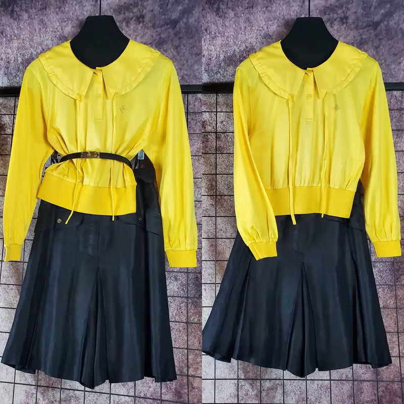 Dior Dior Yellow Cotton Logo Long Sleeve Top 0089 Size M / US 6-8 / IT 42-44 - 2 Thumbnail
