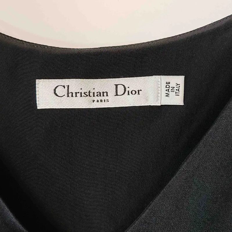 Dior Dior Black Silk Women's T-Shirt 0089 Size S / US 4 / IT 40 - 3 Thumbnail