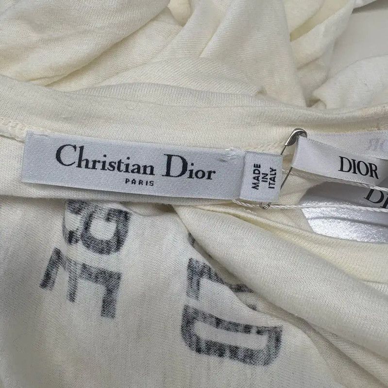 Dior Dior Beige Cotton Women's T-Shirt 0089 Size S / US 4 / IT 40 - 3 Thumbnail