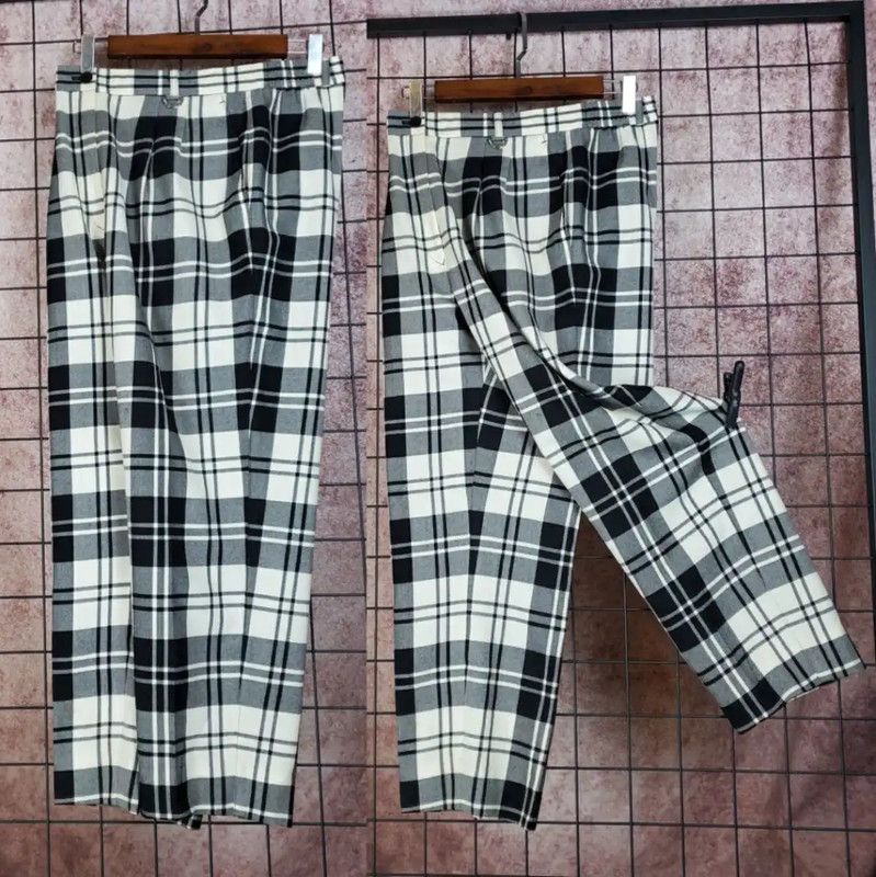 Dior Dior Women's Wool Trousers in Off-White 0089 Size 30" / US 8 / IT 44 - 2 Thumbnail