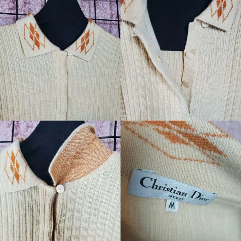 Dior Dior Beige Wool Pattern Long Sleeve Sweater 0089 Size M / US 6-8 / IT 42-44 - 3 Thumbnail