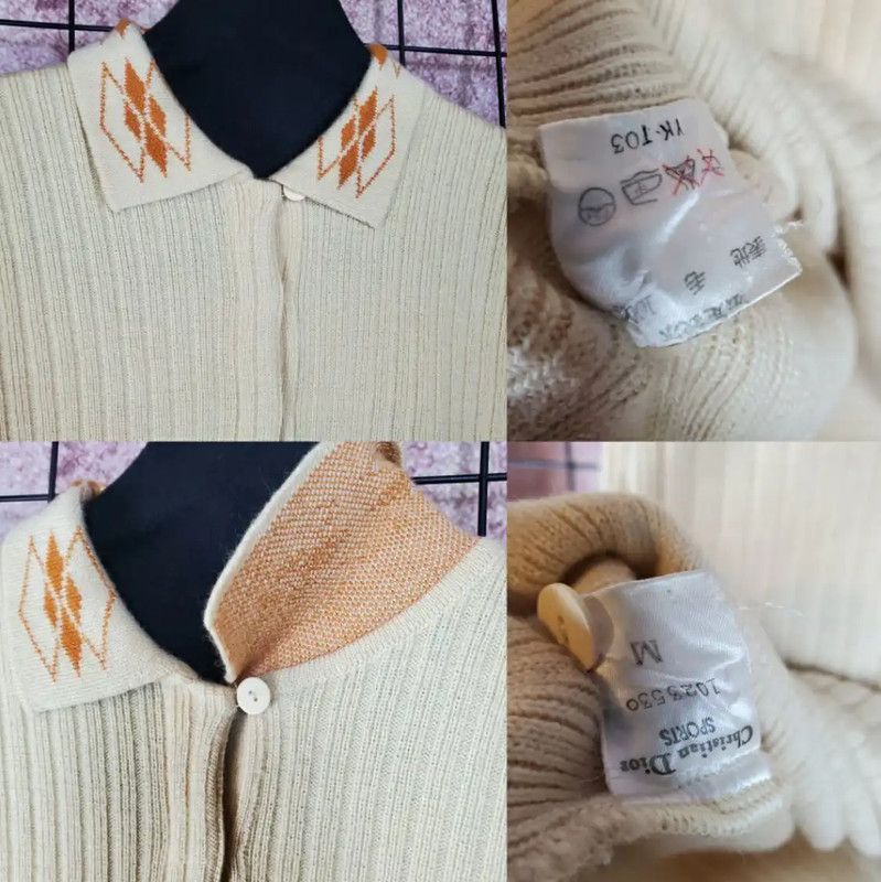 Dior Dior Beige Wool Pattern Long Sleeve Sweater 0089 Size M / US 6-8 / IT 42-44 - 4 Thumbnail