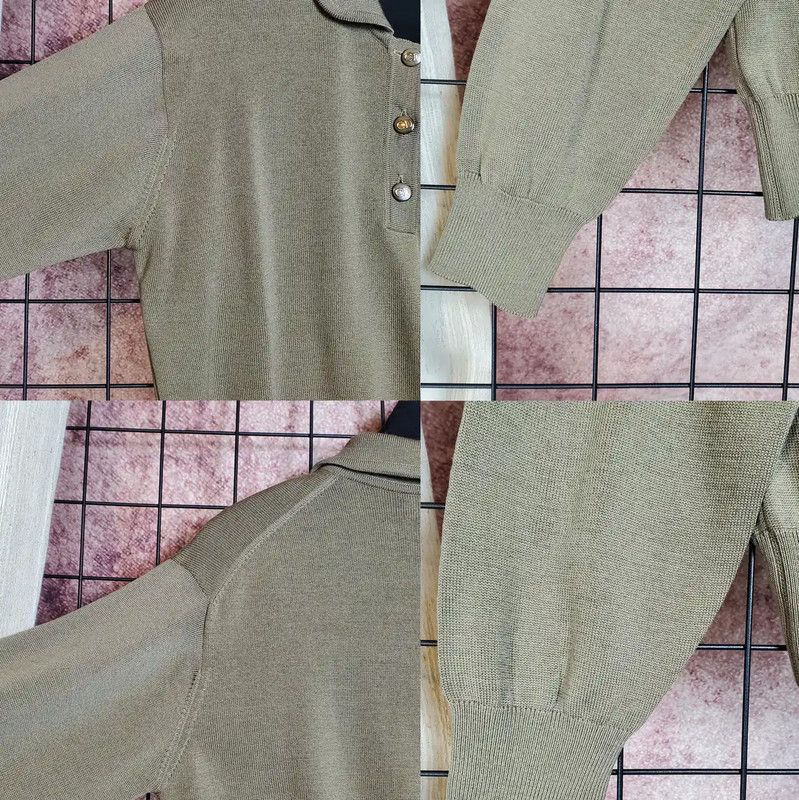 Dior Dior Olive Green Wool Long Sleeve Pullover 0089 Size M / US 6-8 / IT 42-44 - 7 Thumbnail