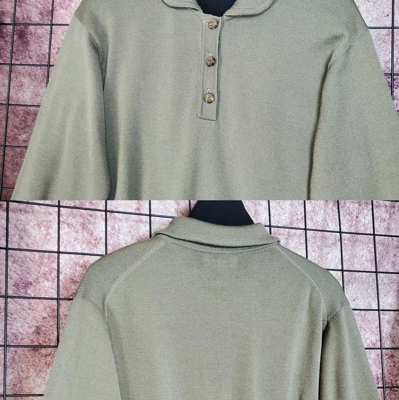 Dior Dior Olive Green Wool Long Sleeve Pullover 0089 Size M / US 6-8 / IT 42-44 - 3 Thumbnail