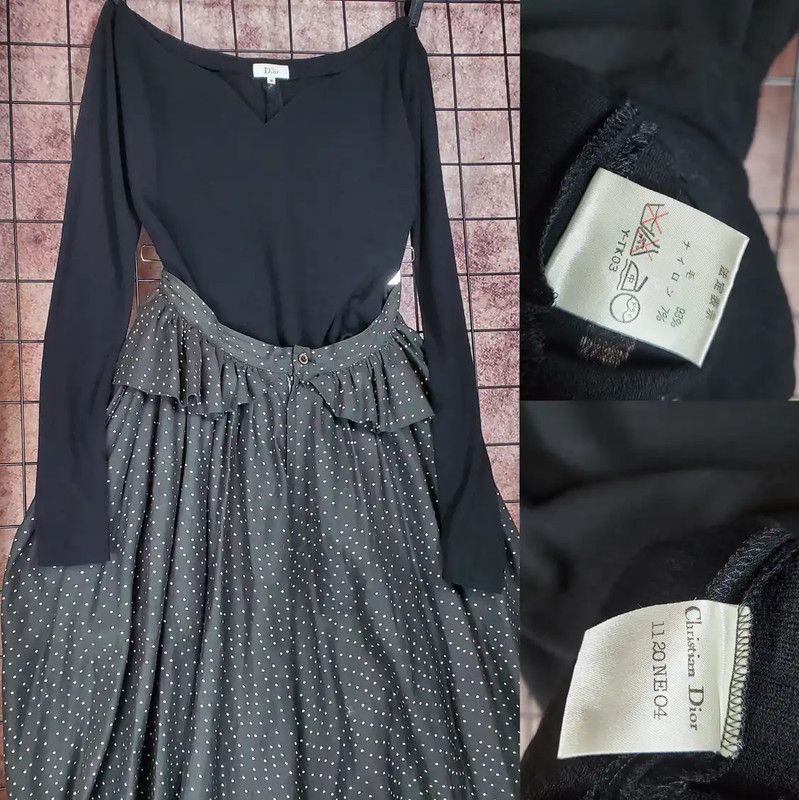 Dior Dior Black Wool Blend Long Sleeve Bodysuit 0089 Size M / US 6-8 / IT 42-44 - 2 Thumbnail