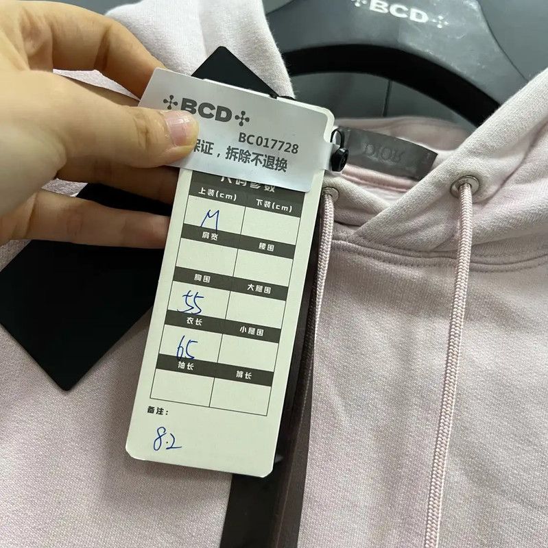 Dior Dior Pink Cotton Embroidered Hoodie for Women 0089 Size M / US 6-8 / IT 42-44 - 5 Thumbnail