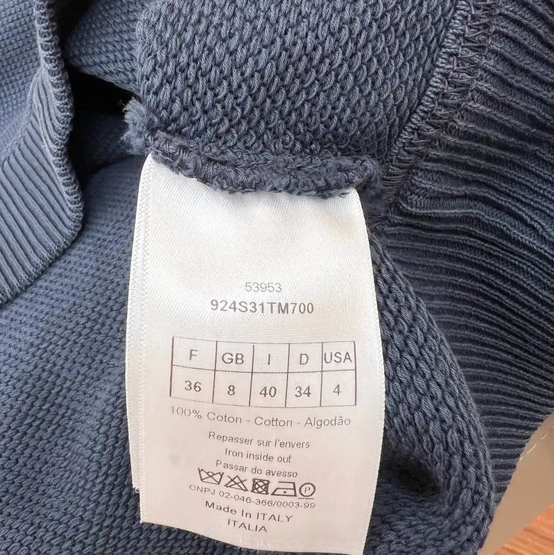 Dior Dior Blue Cotton Women's Sweatshirt 0089 Size M / US 6-8 / IT 42-44 - 6 Thumbnail