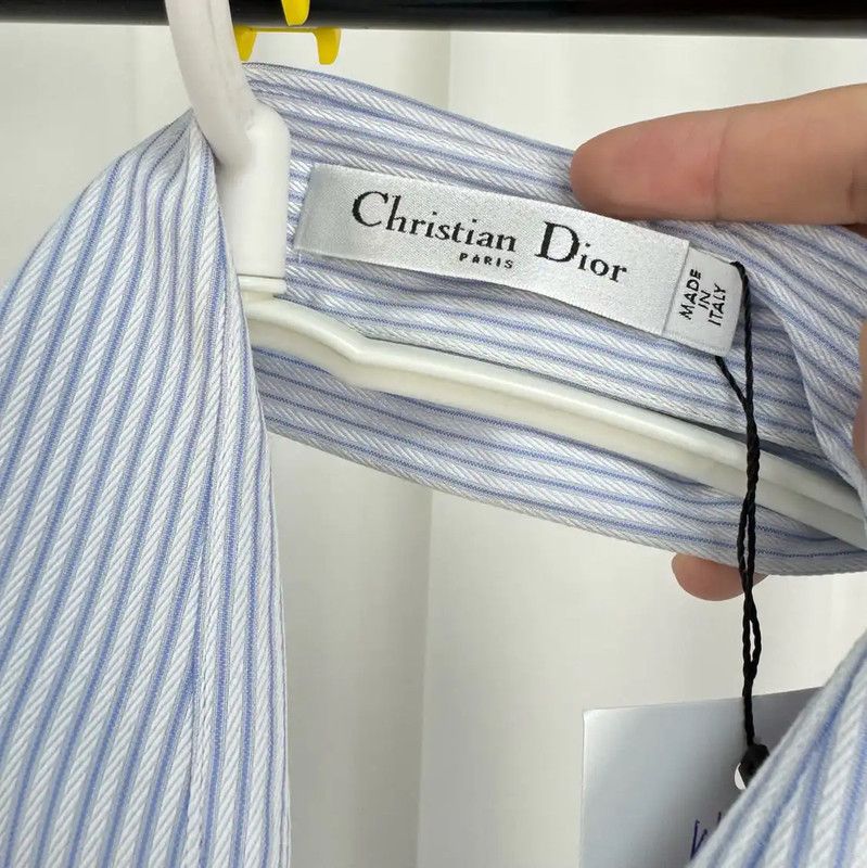 Dior Dior Blue Striped Long Sleeve Dress 0089 Size S / US 4 / IT 40 - 5 Thumbnail