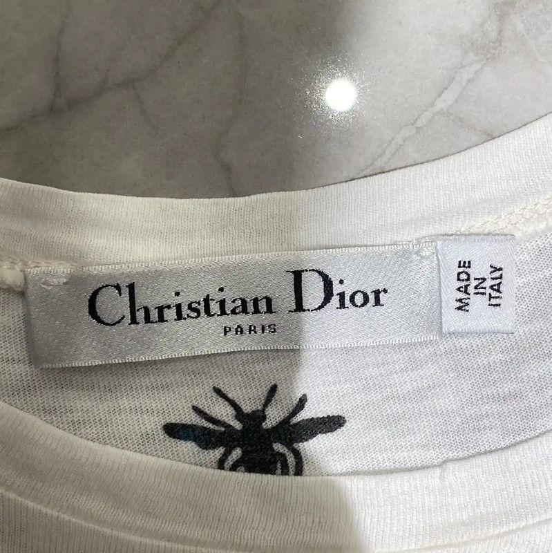 Dior Dior White Cotton Graphic T-Shirt 0089 Size XS / US 0-2 / IT 36-38 - 5 Thumbnail