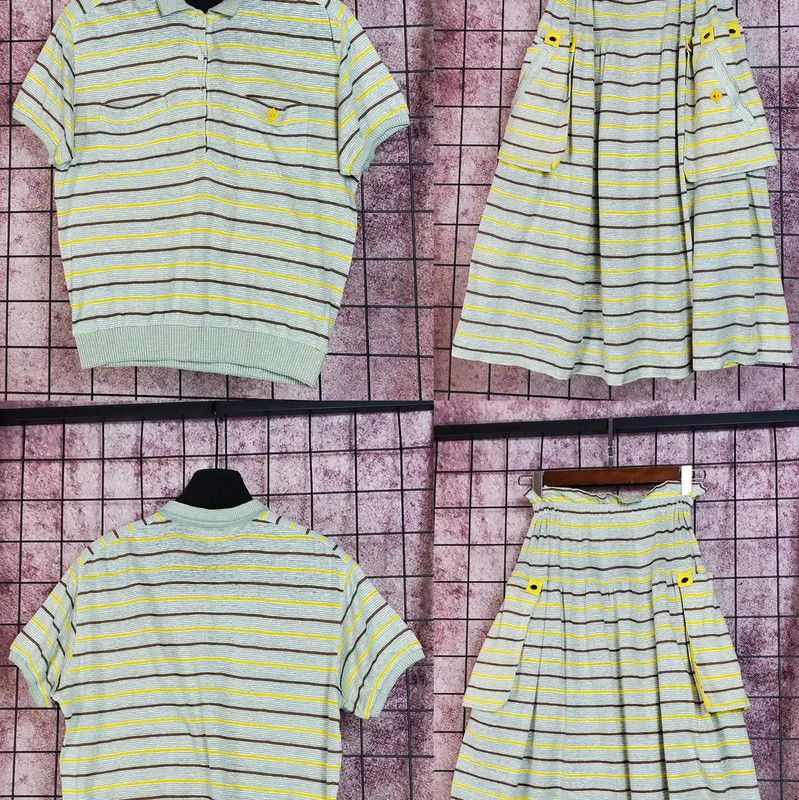 Dior Dior Summer Gray Striped Short Sleeve Top 0089 Size M / US 6-8 / IT 42-44 - 2 Thumbnail