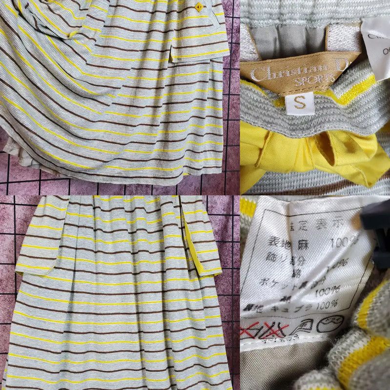 Dior Dior Summer Gray Striped Short Sleeve Top 0089 Size M / US 6-8 / IT 42-44 - 7 Thumbnail