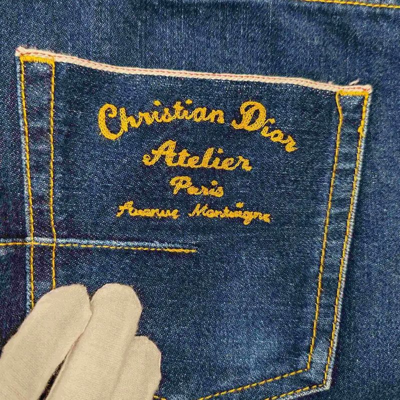 Dior Dior Blue Cotton Women's Jeans 0089 Size 27" / US 4 / IT 40 - 3 Thumbnail
