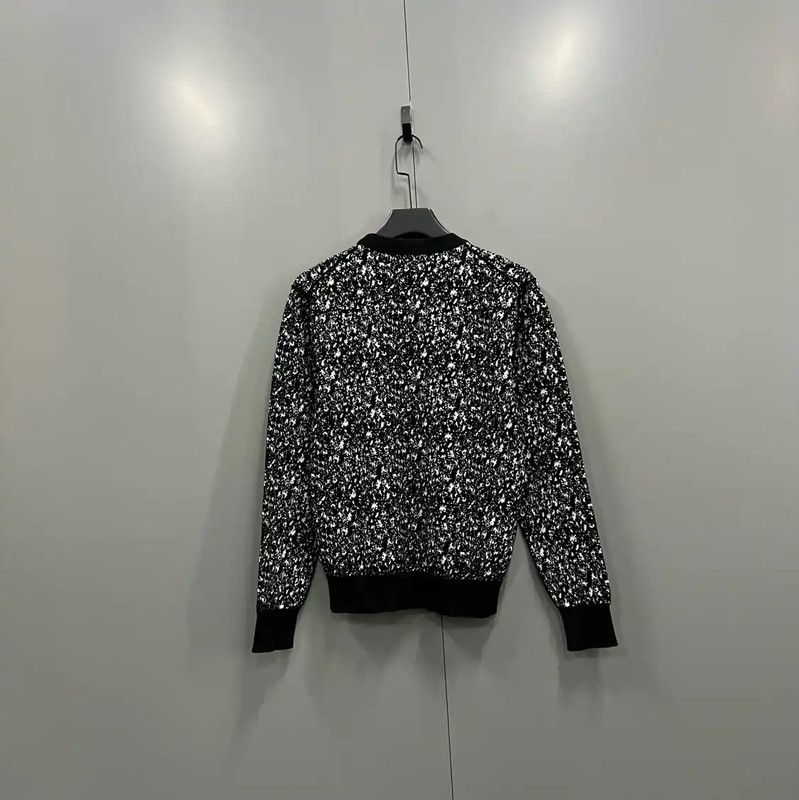 Dior Dior Black Wool Long Sleeve Sweater 0089 Size M / US 6-8 / IT 42-44 - 3 Thumbnail