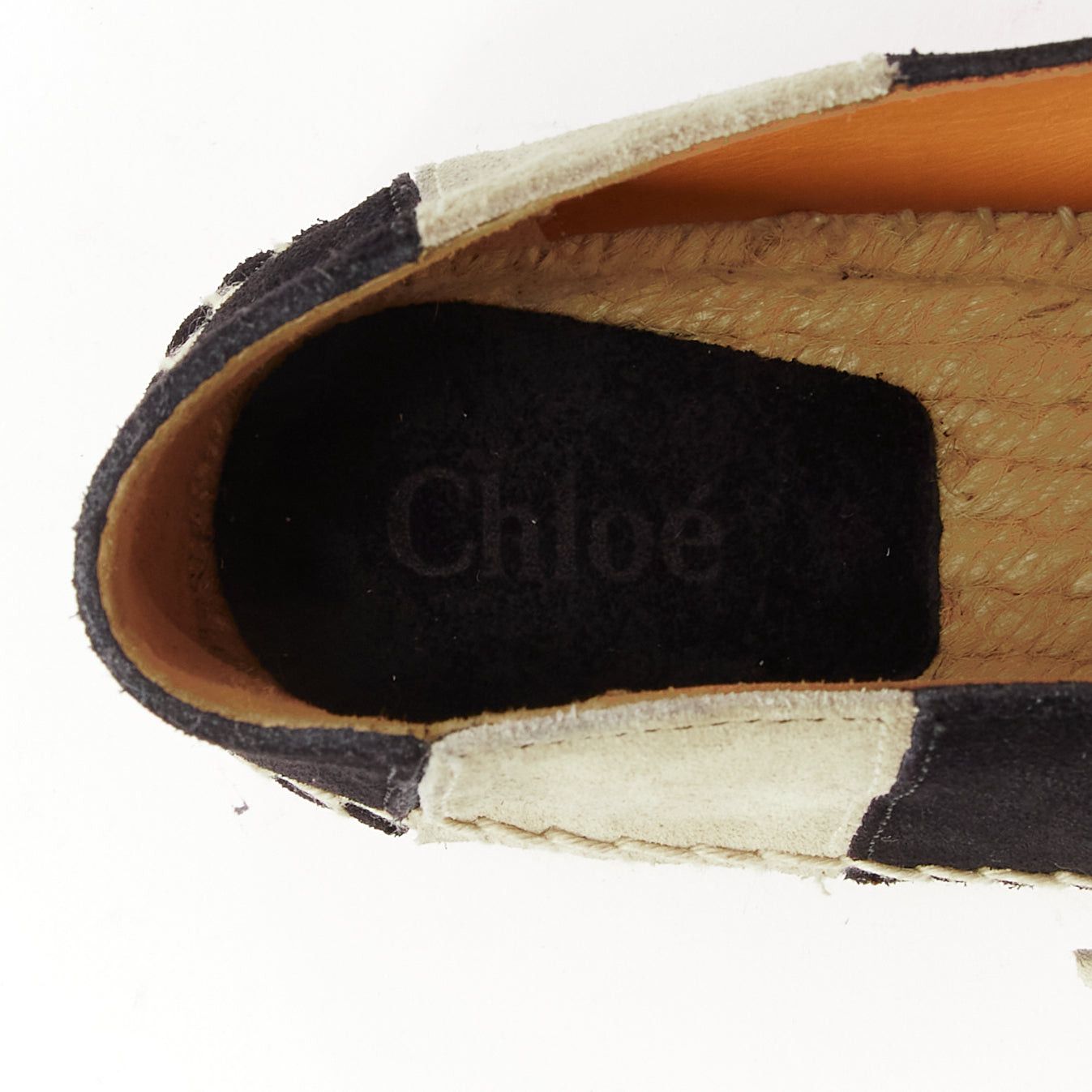 Chloe CHLOE beige black suede leather striped panels fringe slip on espadrilles EU37 Size US 7 / IT 37 - 10 Thumbnail