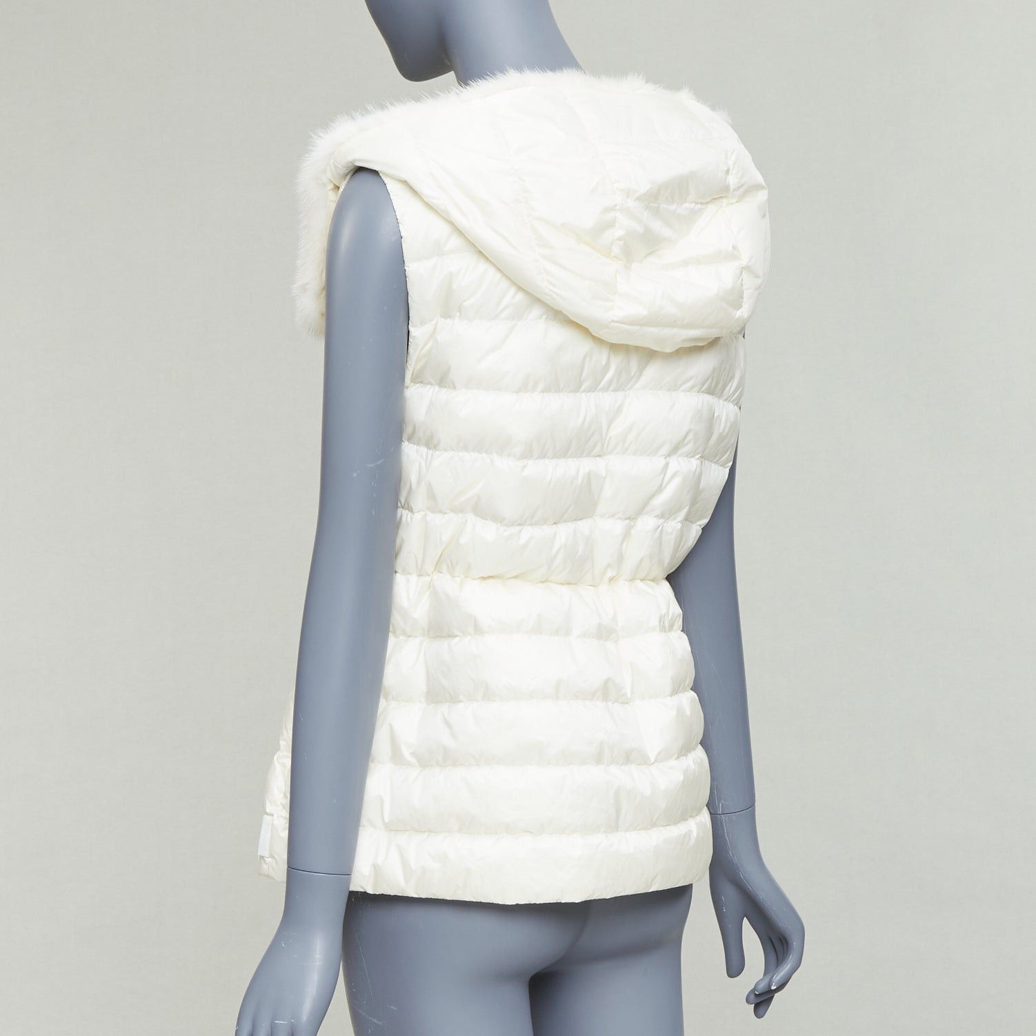 Moncler MONCLER Beurre Gilet cream fur trim goose down puffer vest Sz1 Size S / US 4 / IT 40 - 6 Thumbnail