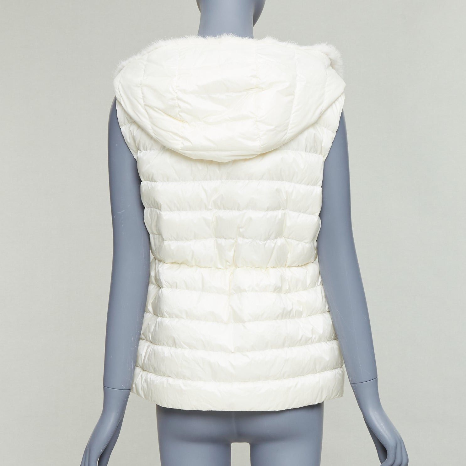 Moncler MONCLER Beurre Gilet cream fur trim goose down puffer vest Sz1 Size S / US 4 / IT 40 - 5 Thumbnail