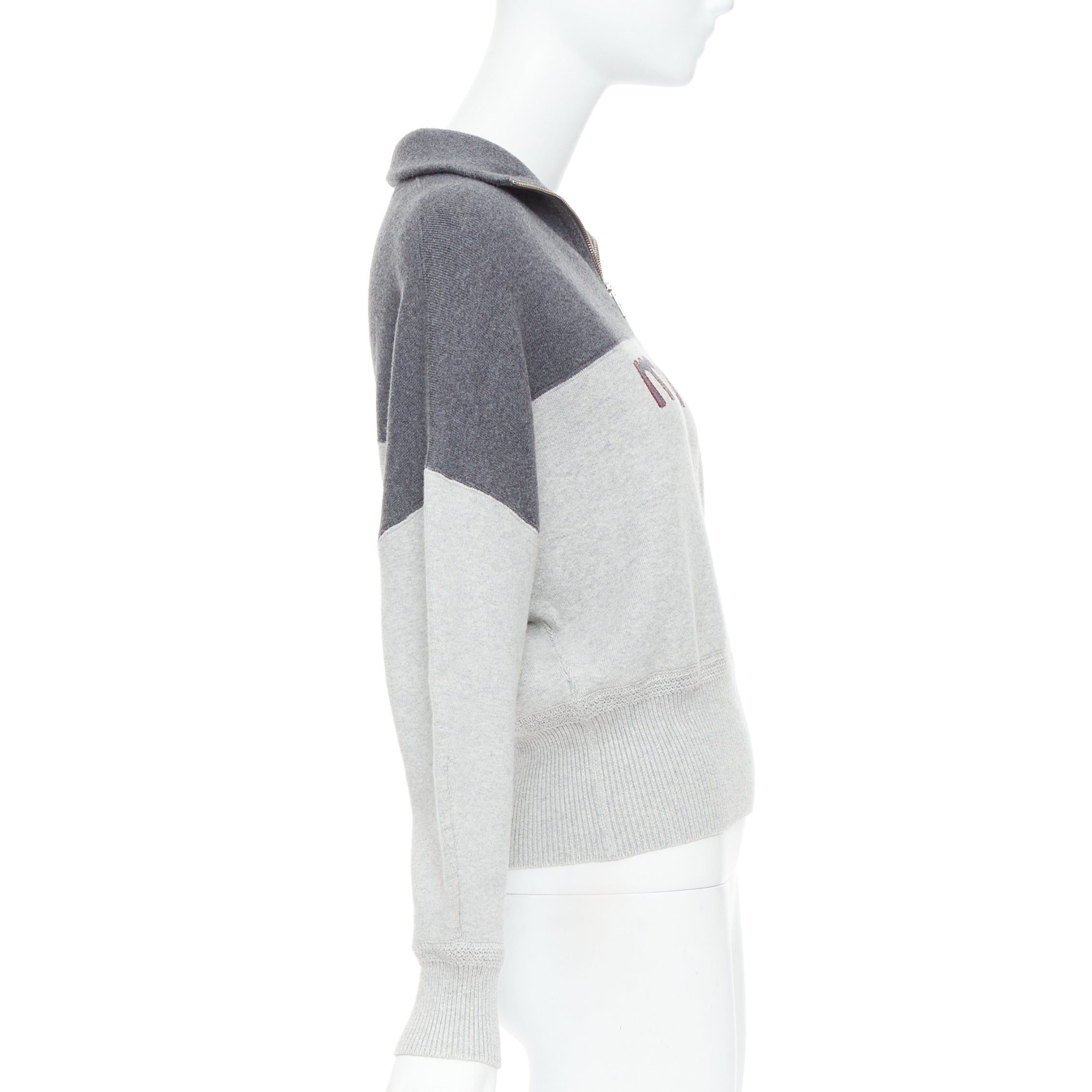 Isabel Marant ISABEL MARANT Etoile grey bicolor logo half zip jumper sweater Size S / US 4 / IT 40 - 4 Thumbnail