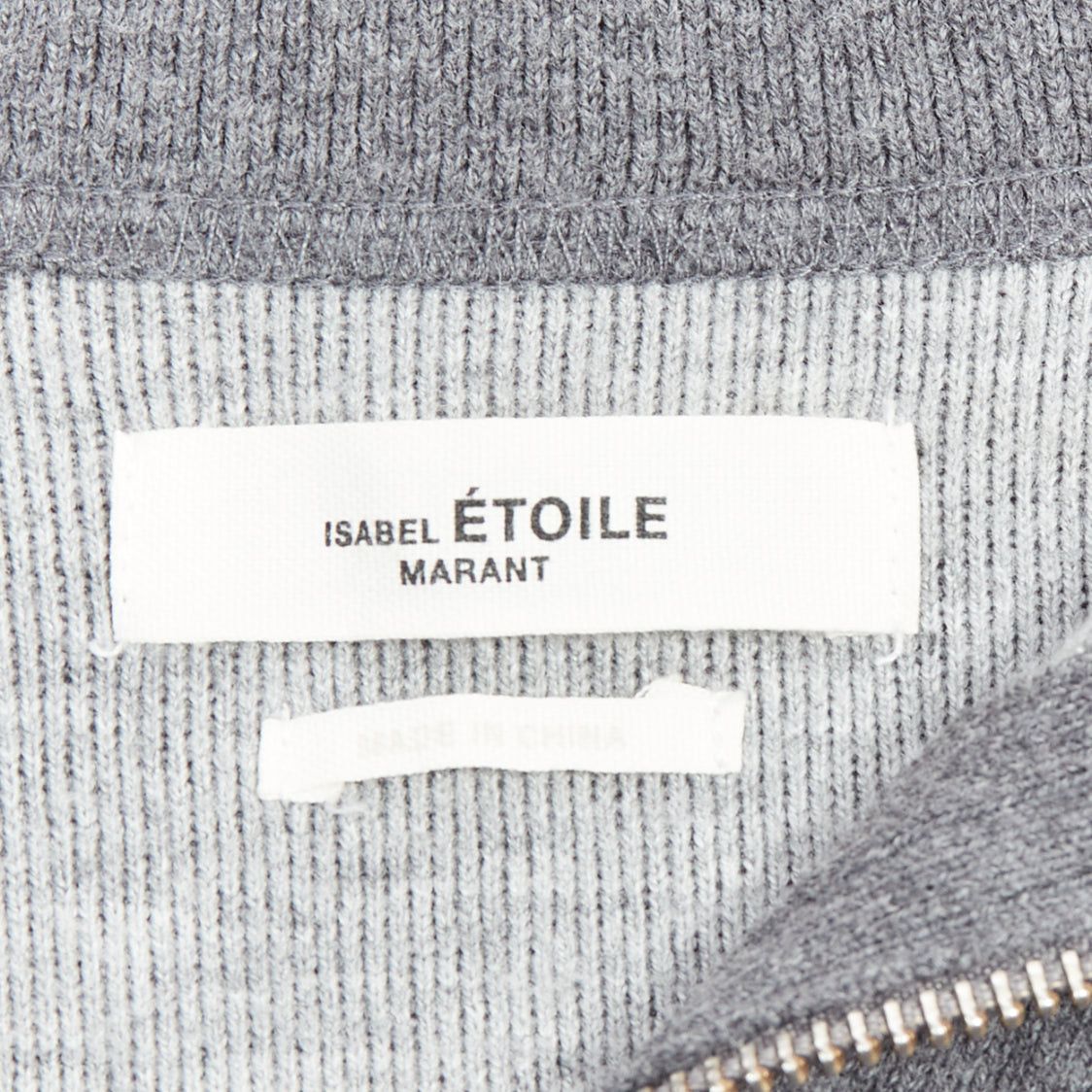 Isabel Marant ISABEL MARANT Etoile grey bicolor logo half zip jumper sweater Size S / US 4 / IT 40 - 8 Thumbnail