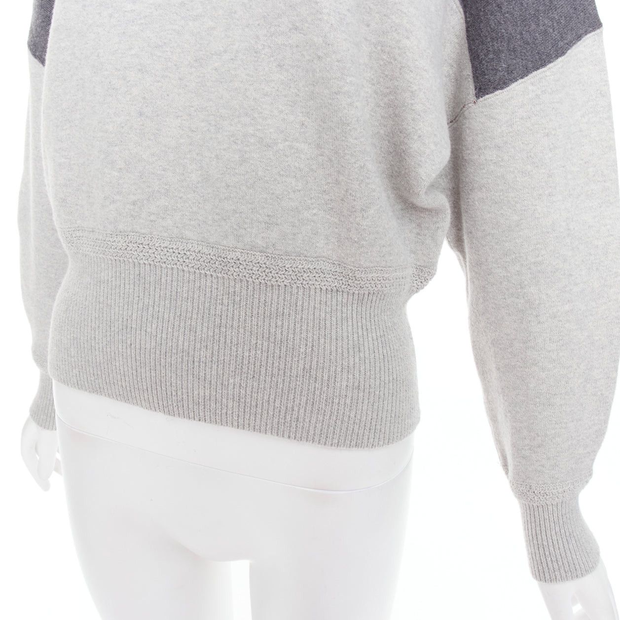Isabel Marant ISABEL MARANT Etoile grey bicolor logo half zip jumper sweater Size S / US 4 / IT 40 - 7 Thumbnail