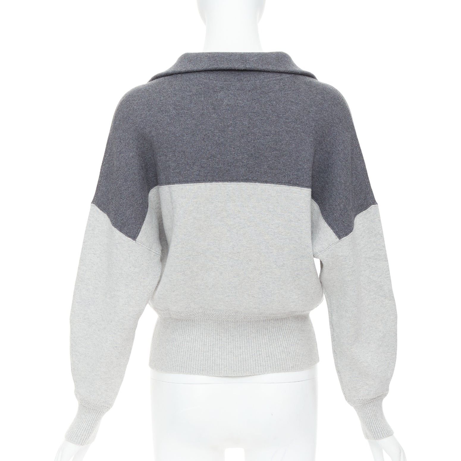Isabel Marant ISABEL MARANT Etoile grey bicolor logo half zip jumper sweater Size S / US 4 / IT 40 - 5 Thumbnail