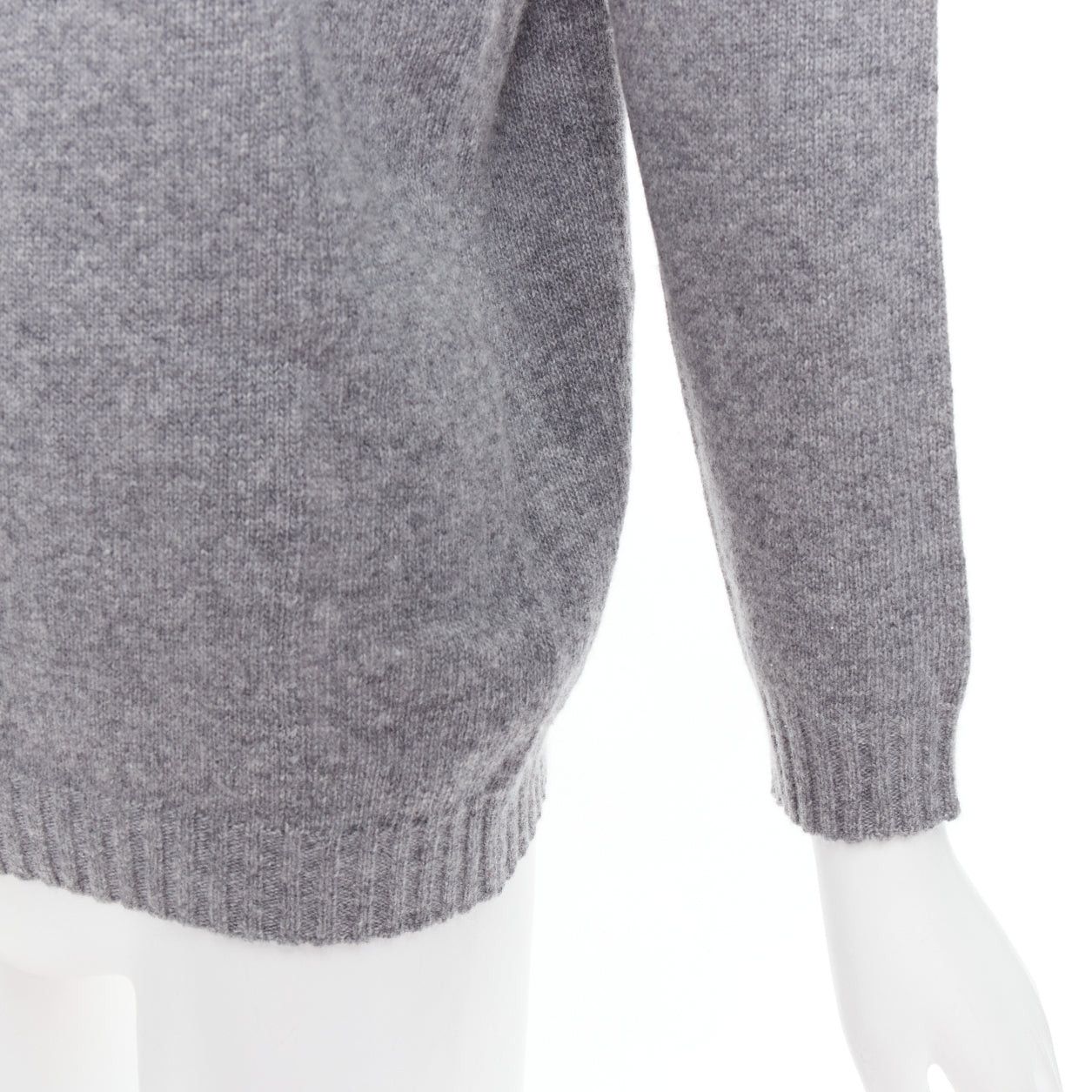 Prada PRADA grey bateau neck panelled crop sleeves sweater Size S / US 4 / IT 40 - 7 Thumbnail