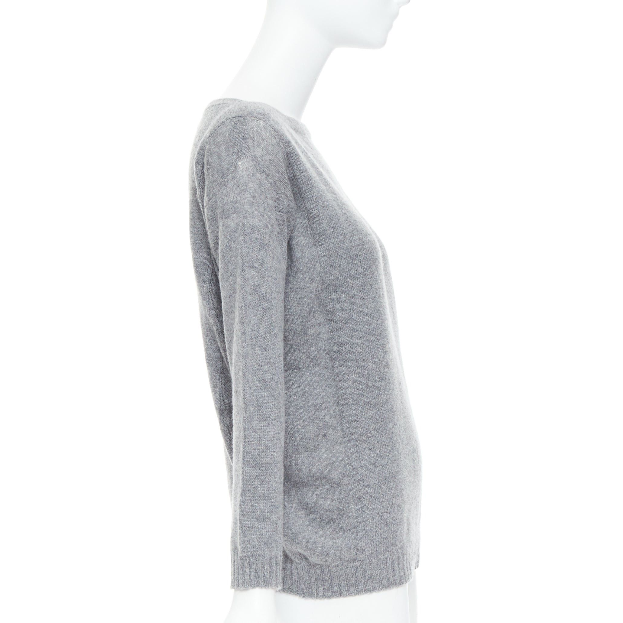 Prada PRADA grey bateau neck panelled crop sleeves sweater Size S / US 4 / IT 40 - 4 Thumbnail