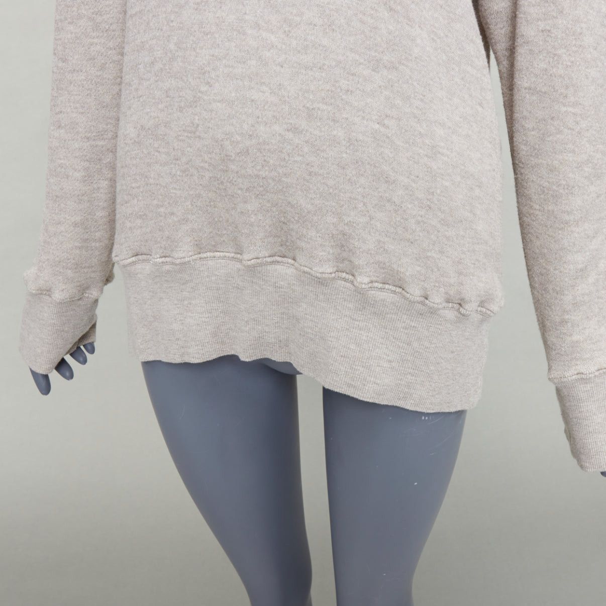 Bassike BASSIKE Washed Cut Out Sweat beige cold shoulder frayed sweater Sz1 Size S / US 4 / IT 40 - 7 Thumbnail
