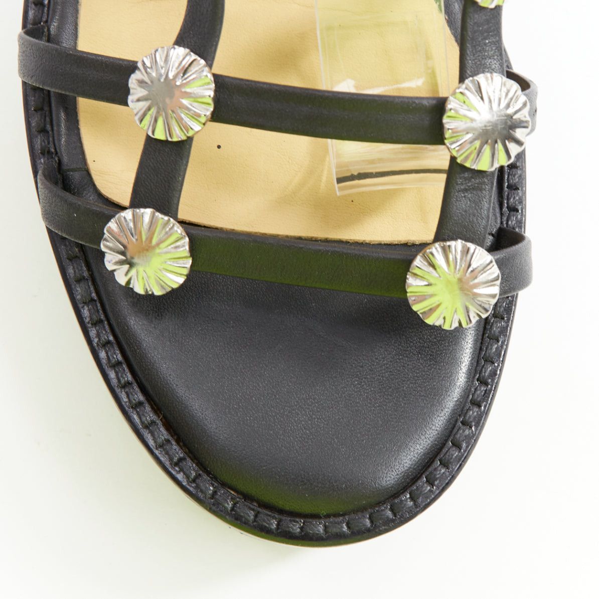 Toga TOGA ARCHIVES PULLA black caged silver stud platform gladiator sandals Size US 7 / IT 37 - 6 Thumbnail