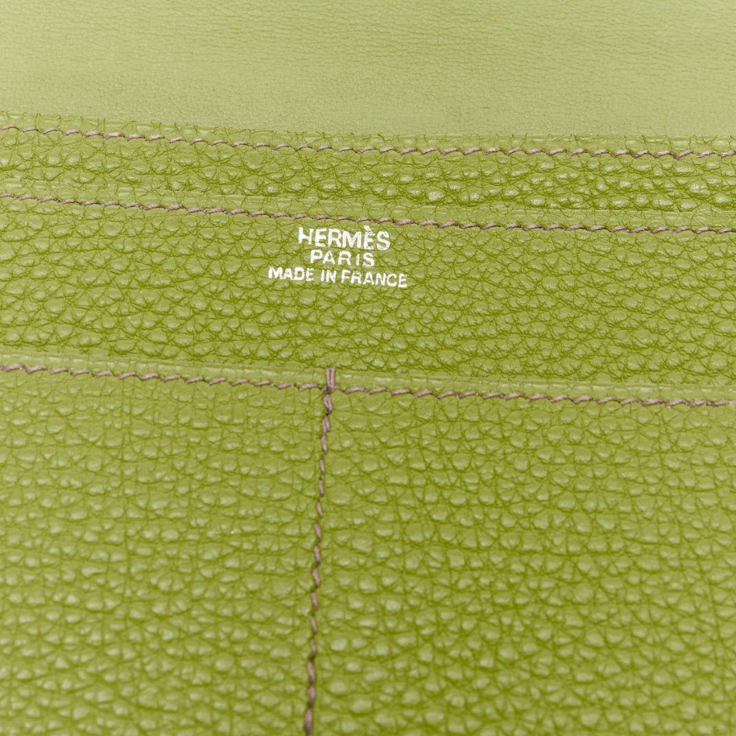 Hermes HERMES Dogon Duo green togo leather PHW loop through long wallet Size ONE SIZE - 8 Thumbnail