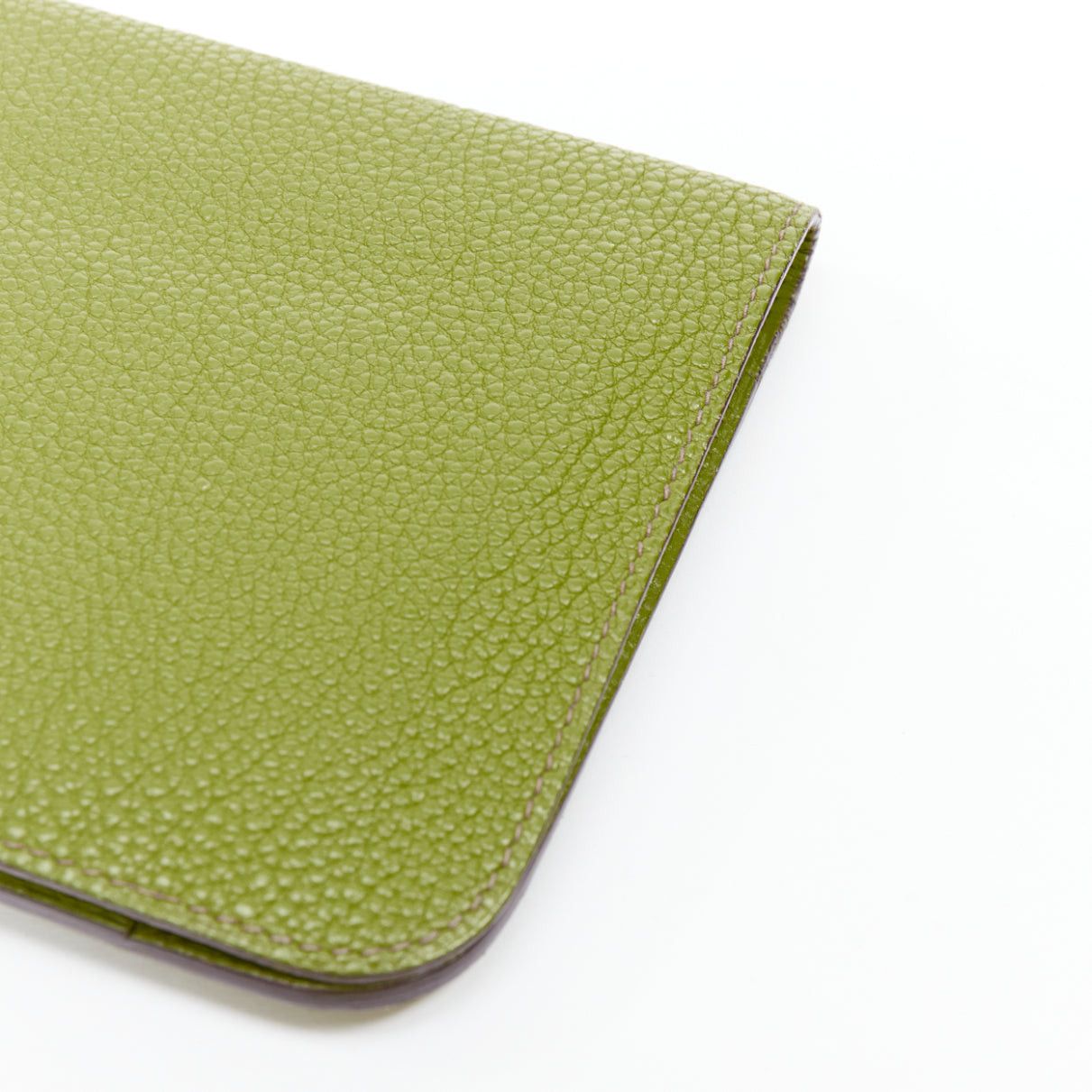 Hermes HERMES Dogon Duo green togo leather PHW loop through long wallet Size ONE SIZE - 6 Thumbnail