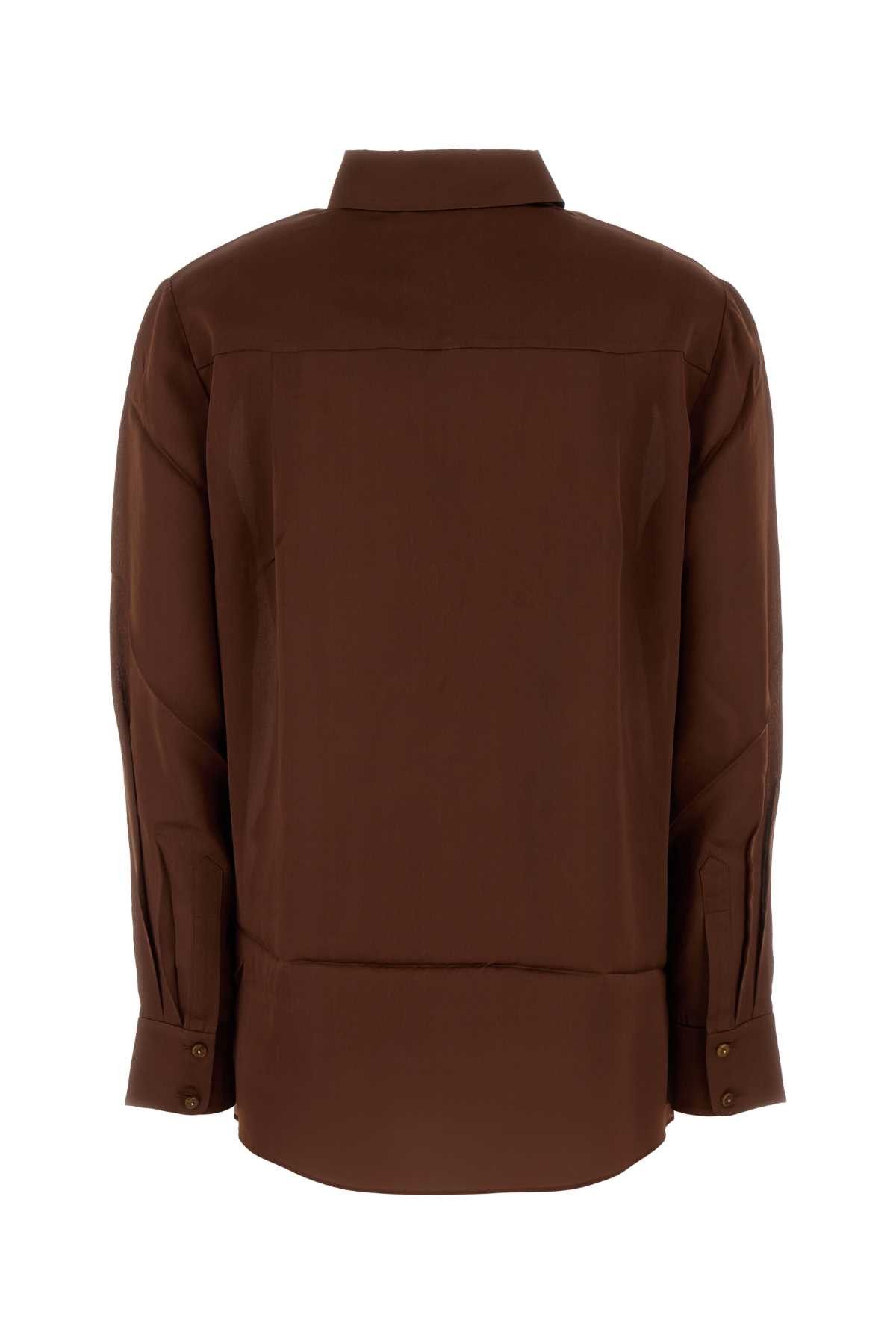 Zimmermann Chocolate Satin Hypnotic Shirt Size S / US 4 / IT 40 - 2 Thumbnail