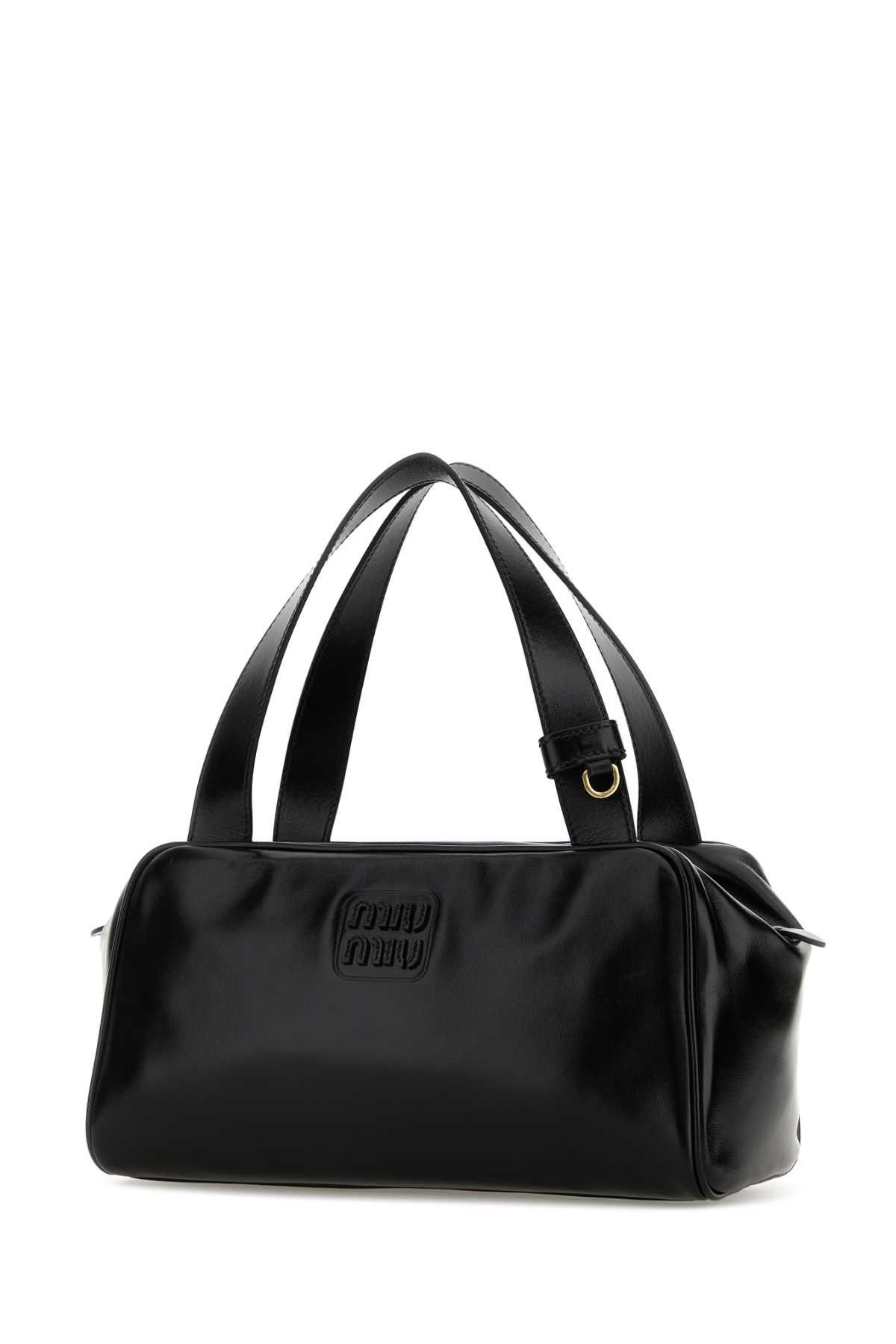 Miu Miu Black Leather Handbag Size ONE SIZE - 2 Thumbnail