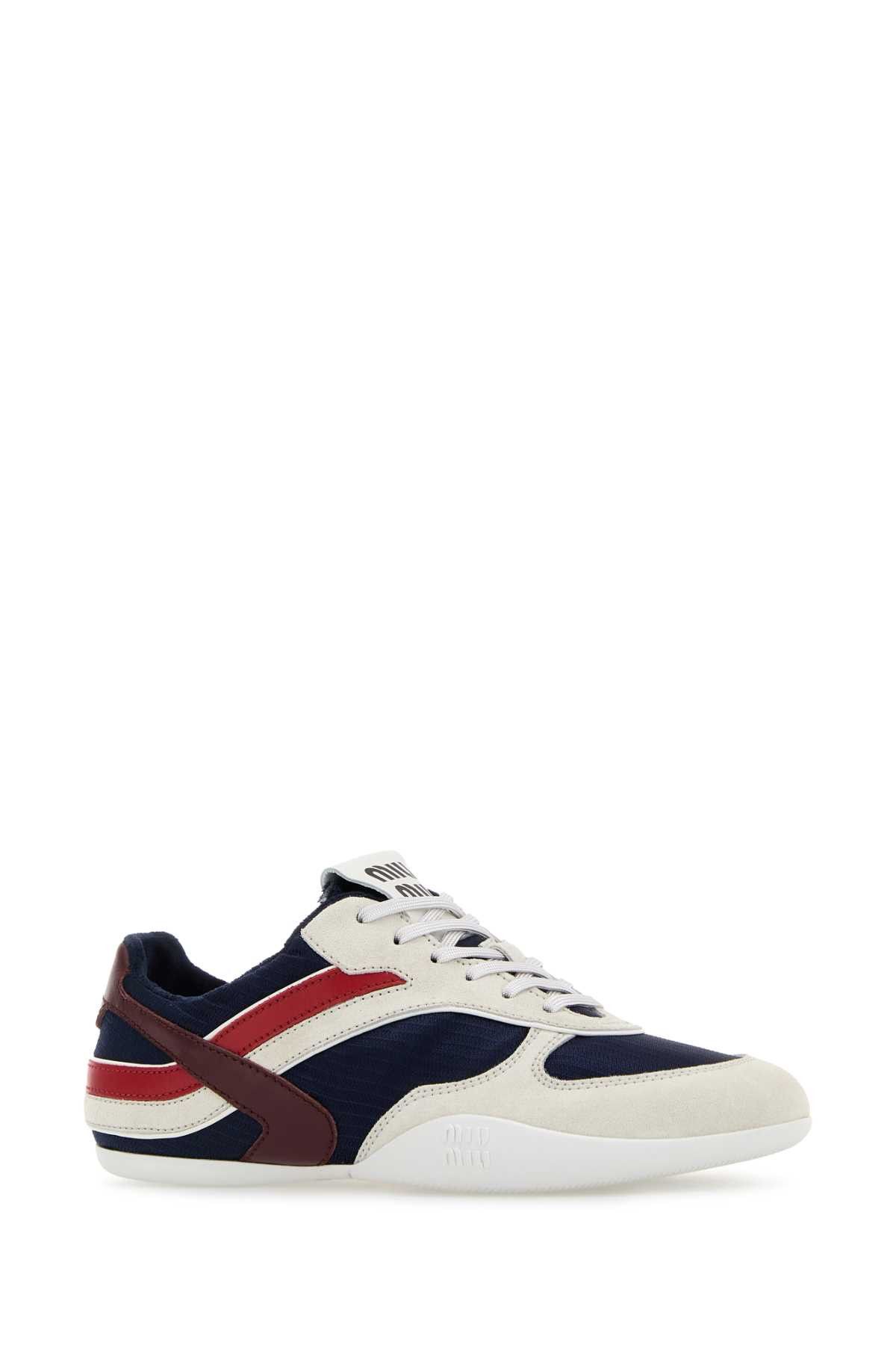 Multicolor Tech Fabric And Suede Gymnasium Sneakers
