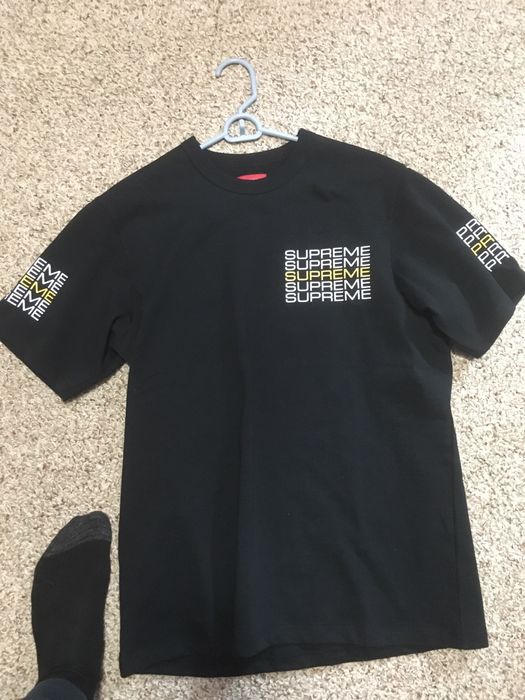 Supreme Supreme Stack Logo Tee Black SS19 | Grailed