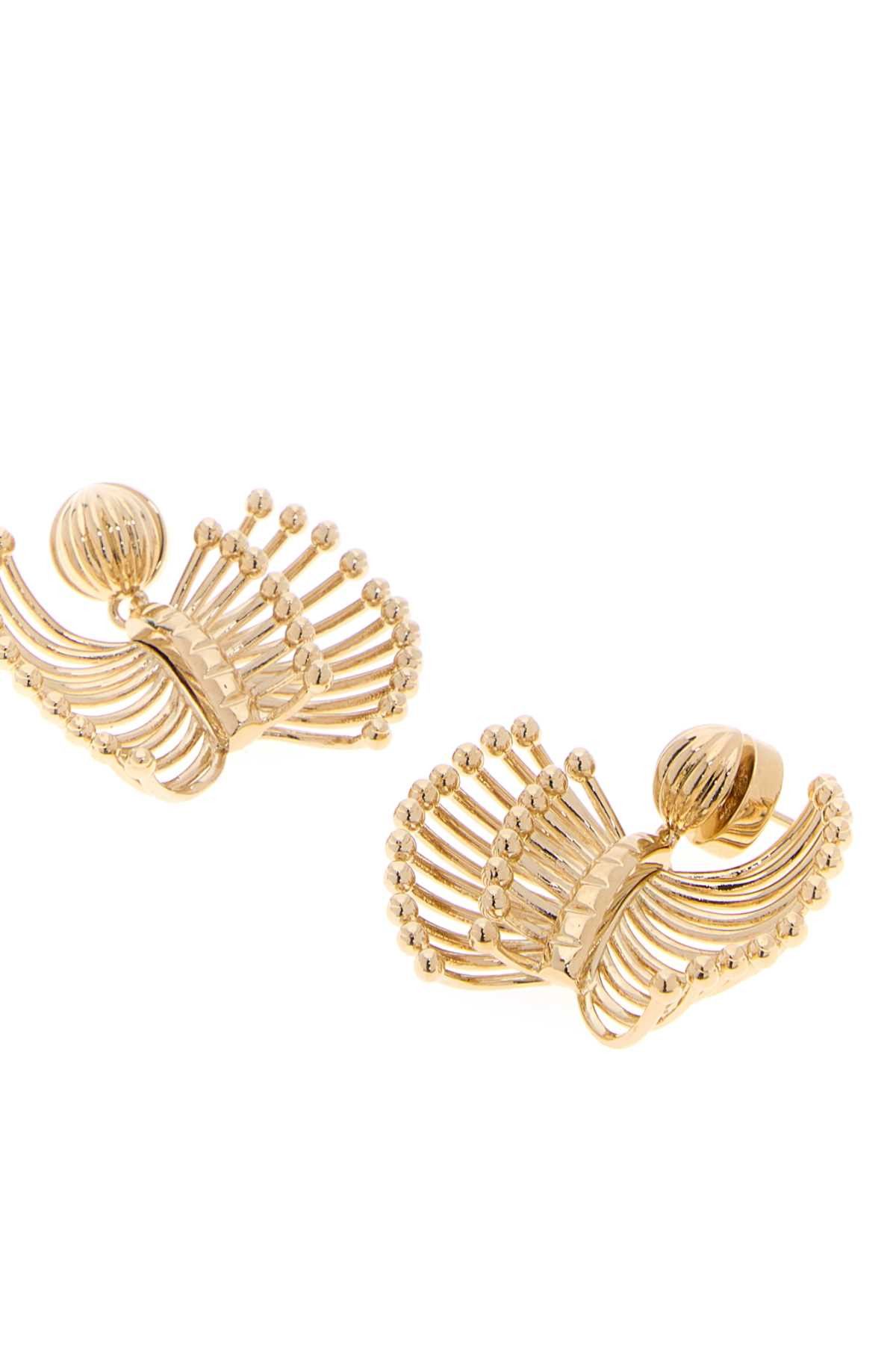 Miu Miu Gold Metal Earrings Size ONE SIZE - 2 Thumbnail