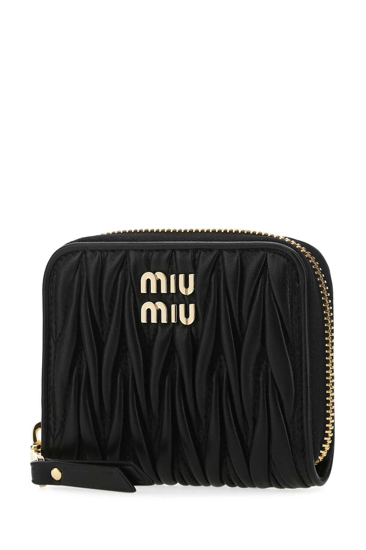 Miu Miu Black Leather Coin Purse Size ONE SIZE - 2 Thumbnail
