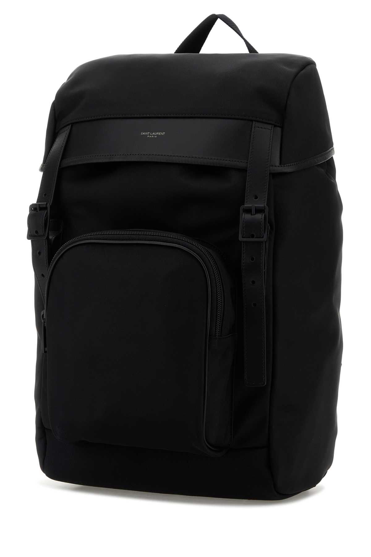 Saint Laurent Paris Black Fabric City Backpack Size ONE SIZE - 2 Thumbnail