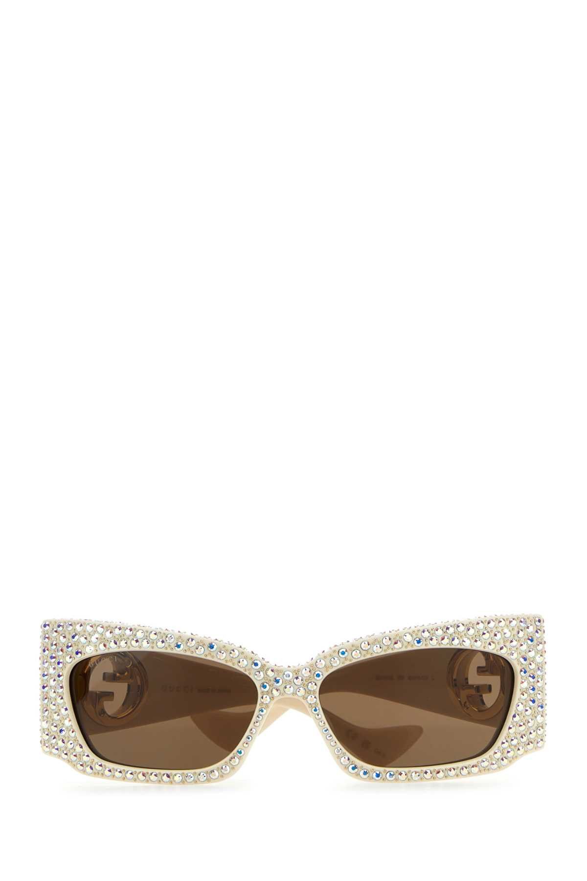 Gucci Embellished Acetate Sunglasses Size ONE SIZE - 2 Thumbnail