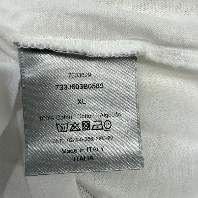 Dior Dior White Cotton T-Shirt for Women 0089 Size XL / US 12-14 / IT 48-50 - 4 Thumbnail