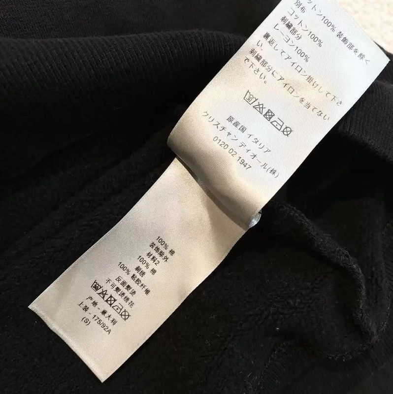 Dior Dior Women's Black Cotton Pullover Sweatshirt 0089 Size S / US 4 / IT 40 - 6 Thumbnail